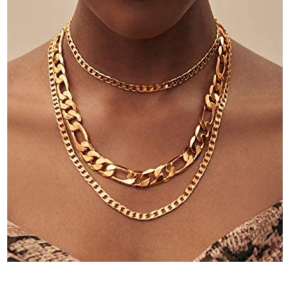 3 tiered chain necklace